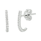 Oorknoppen zirkonia 14k witgoud