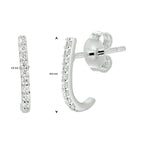 Oorknoppen zirkonia 14k witgoud