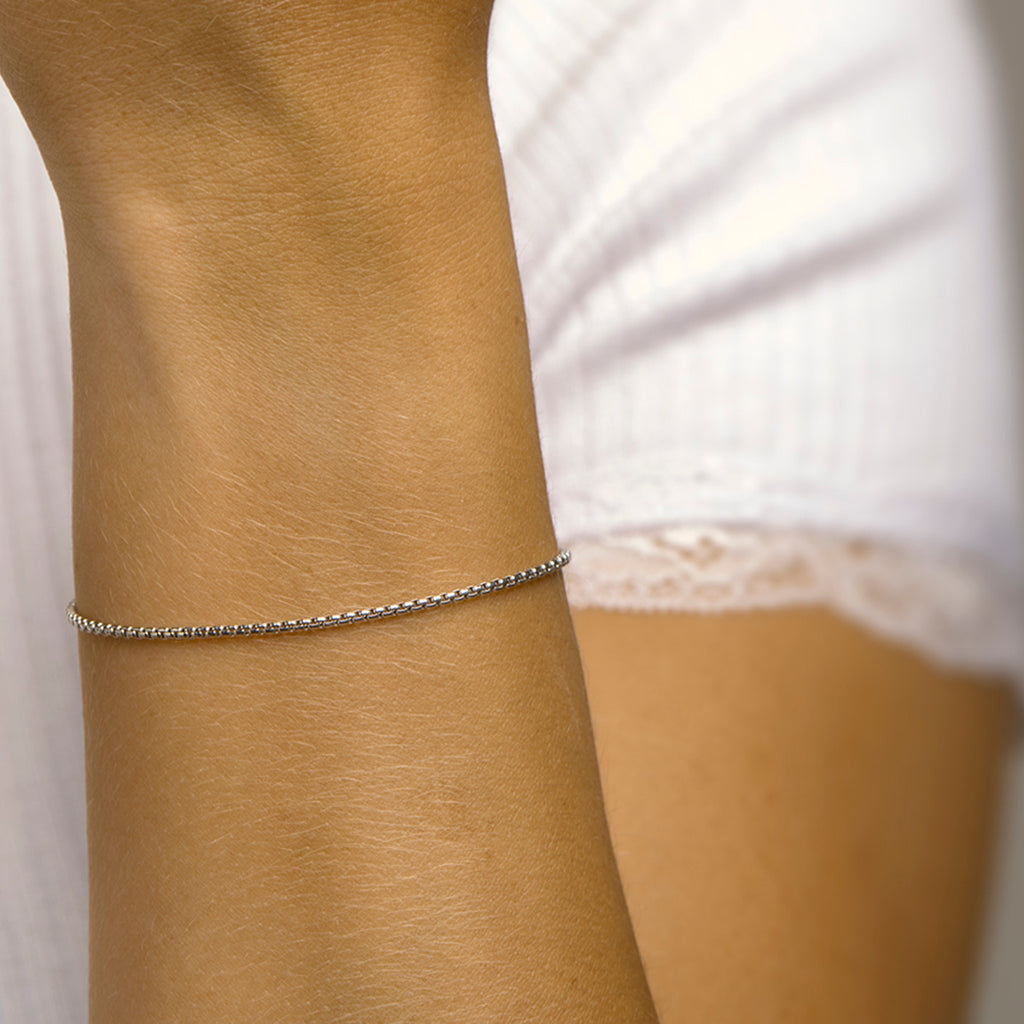 Armband venetiaans bol 18 cm 14k witgoud