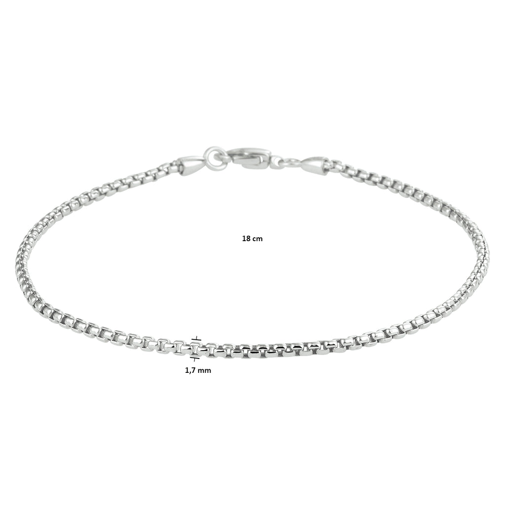 Armband venetiaans bol 18 cm 14k witgoud