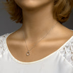 Hanger diamant 0.09ct h si 14k witgoud