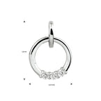 Hanger diamant 0.09ct h si 14k witgoud