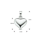 Hanger hartje 14k witgoud