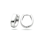 Klapoorringen 14k witgoud