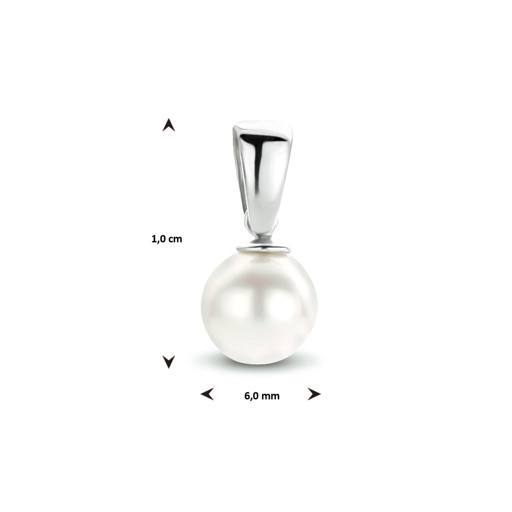Hanger parel 14k witgoud