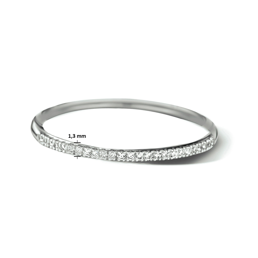 Ring diamant 0.083ct h si 14k witgoud