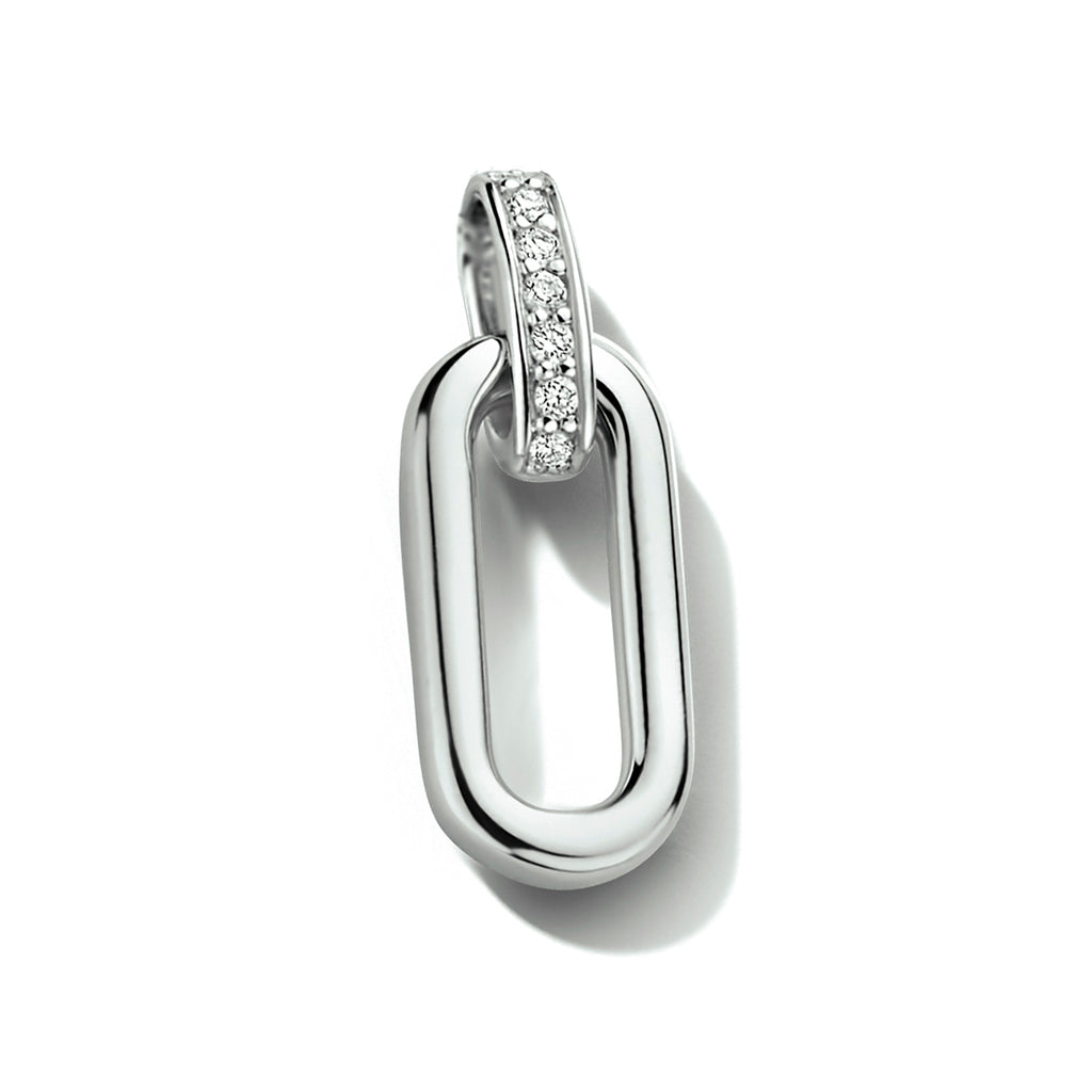 Hanger diamant 0.035ct h si 14k witgoud