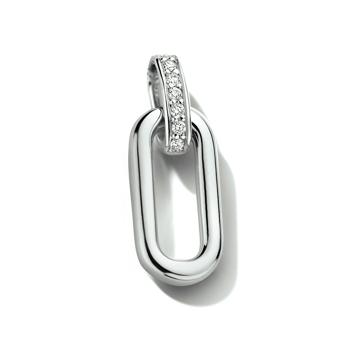 Hanger diamant 0.035ct h si 14k witgoud