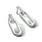 Oorhangers diamant 0.03ct (2x 0.015ct) h si 14k witgoud