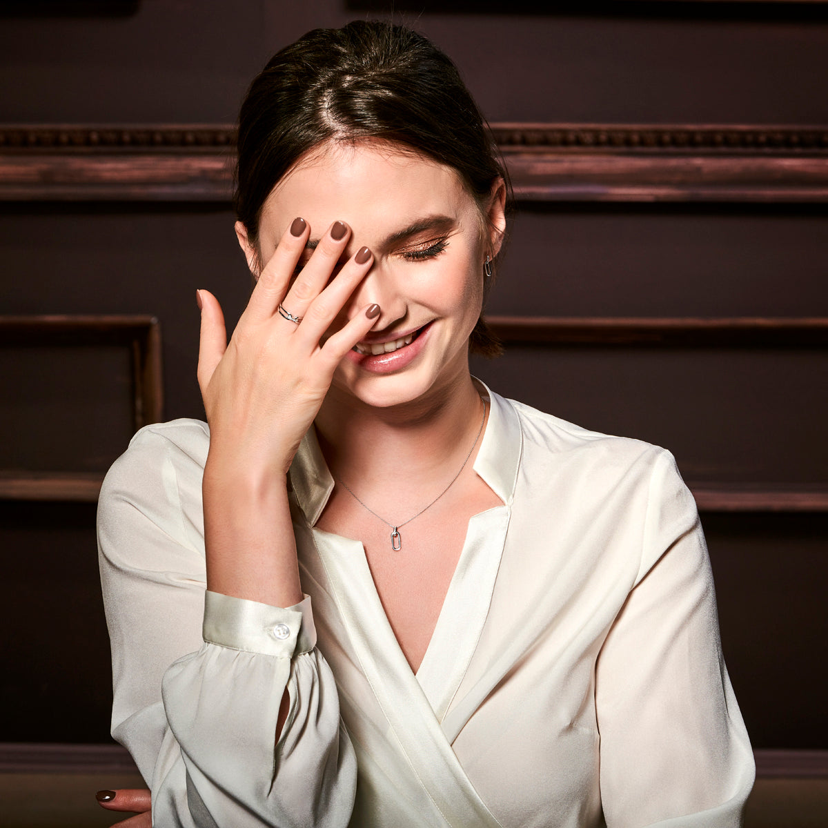 Oorhangers diamant 0.03ct (2x 0.015ct) h si 14k witgoud