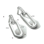 Oorhangers diamant 0.03ct (2x 0.015ct) h si 14k witgoud