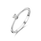 Ring diamant 0.07ct h si 14k witgoud