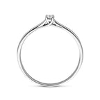 Aanzoeksring diamant 0.05ct h si 14k witgoud