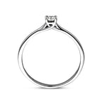 Aanzoeksring diamant 0.10ct h si 14k witgoud