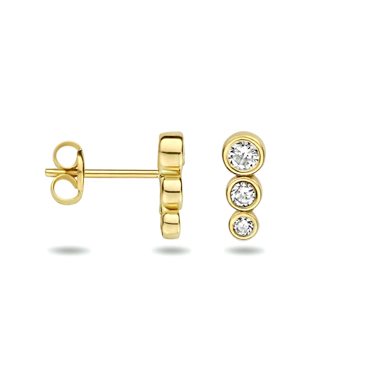 Ohrstecker Zirkonia 14K Gelbgold