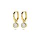 9k Ohrringe Zirkonia 20 mm 9K Gelb