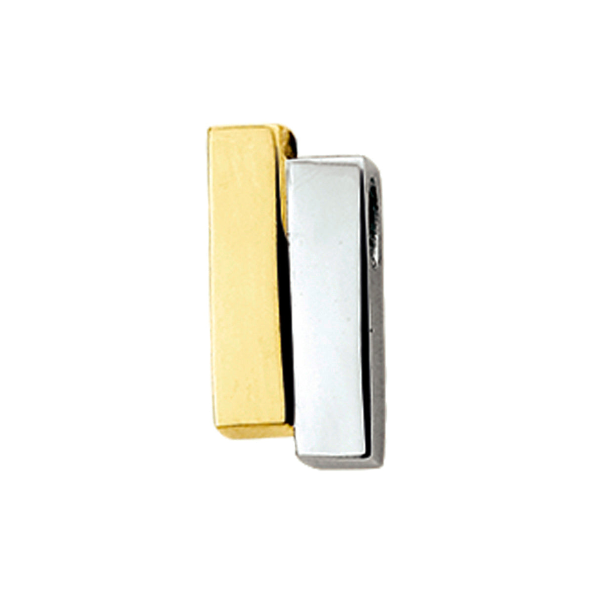 Hanger 14k bicolor goud geel/wit