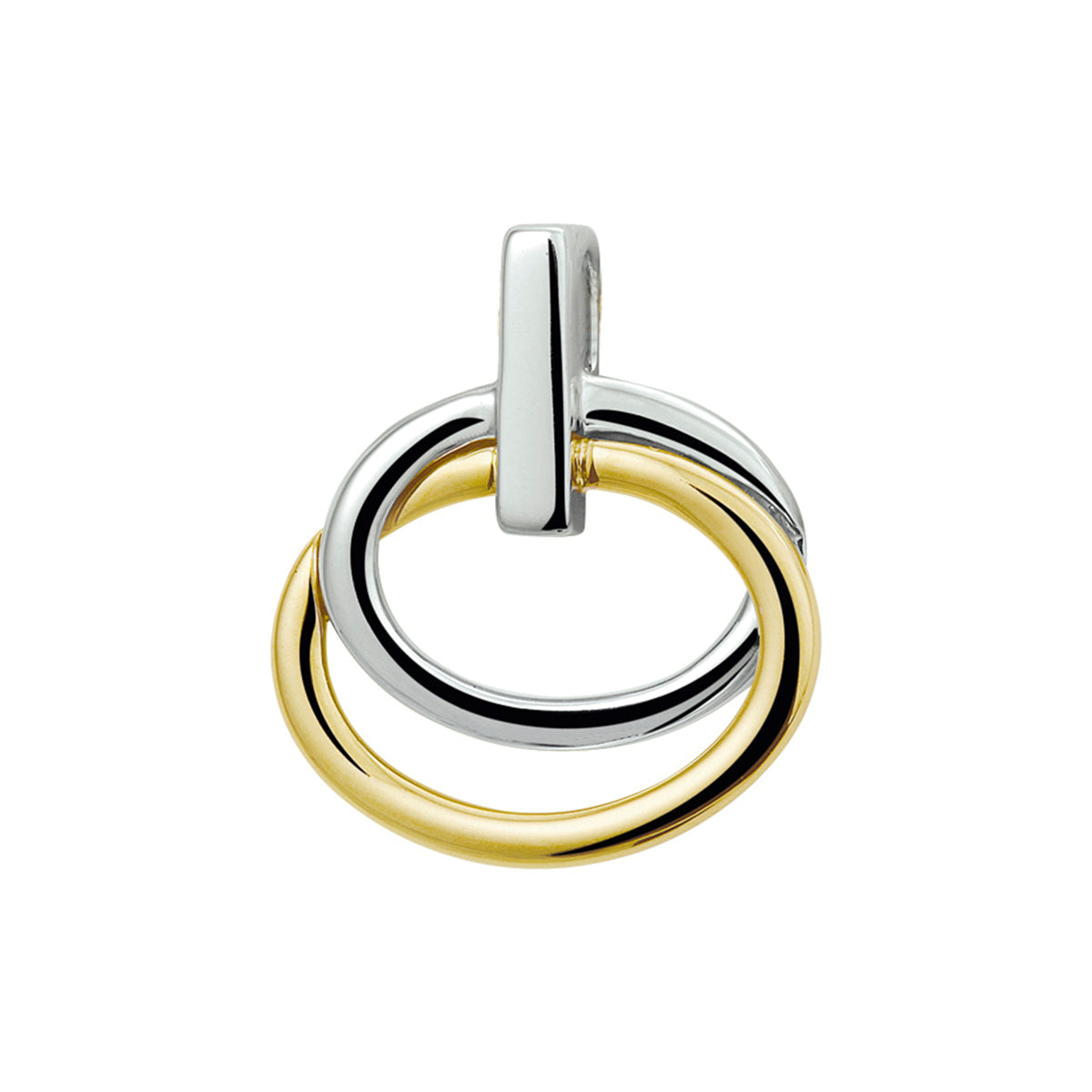 Hanger 14k bicolor goud geel/wit