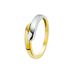 Ring 14k bicolor goud geel/wit