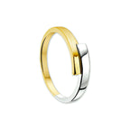 Ring 14k bicolor goud geel/wit