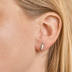 Oorknoppen diamant 0.02ct (2x0.01ct) h si 14k bicolor goud geel/wit