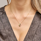 Hanger diamant 0.025ct h si 14k bicolor goud geel/wit