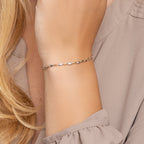 Armband 19 cm 14k bicolor goud geel/wit