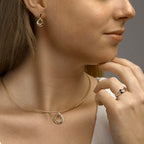 Hanger 14k bicolor goud geel/wit