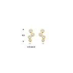 Ohrstecker Zirkonia 9,5 mm 14K Gelbgold