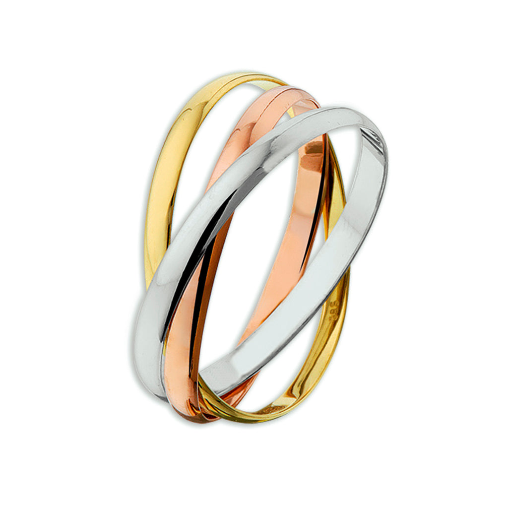 Trinity ringen tricolor 14k tricolor goud