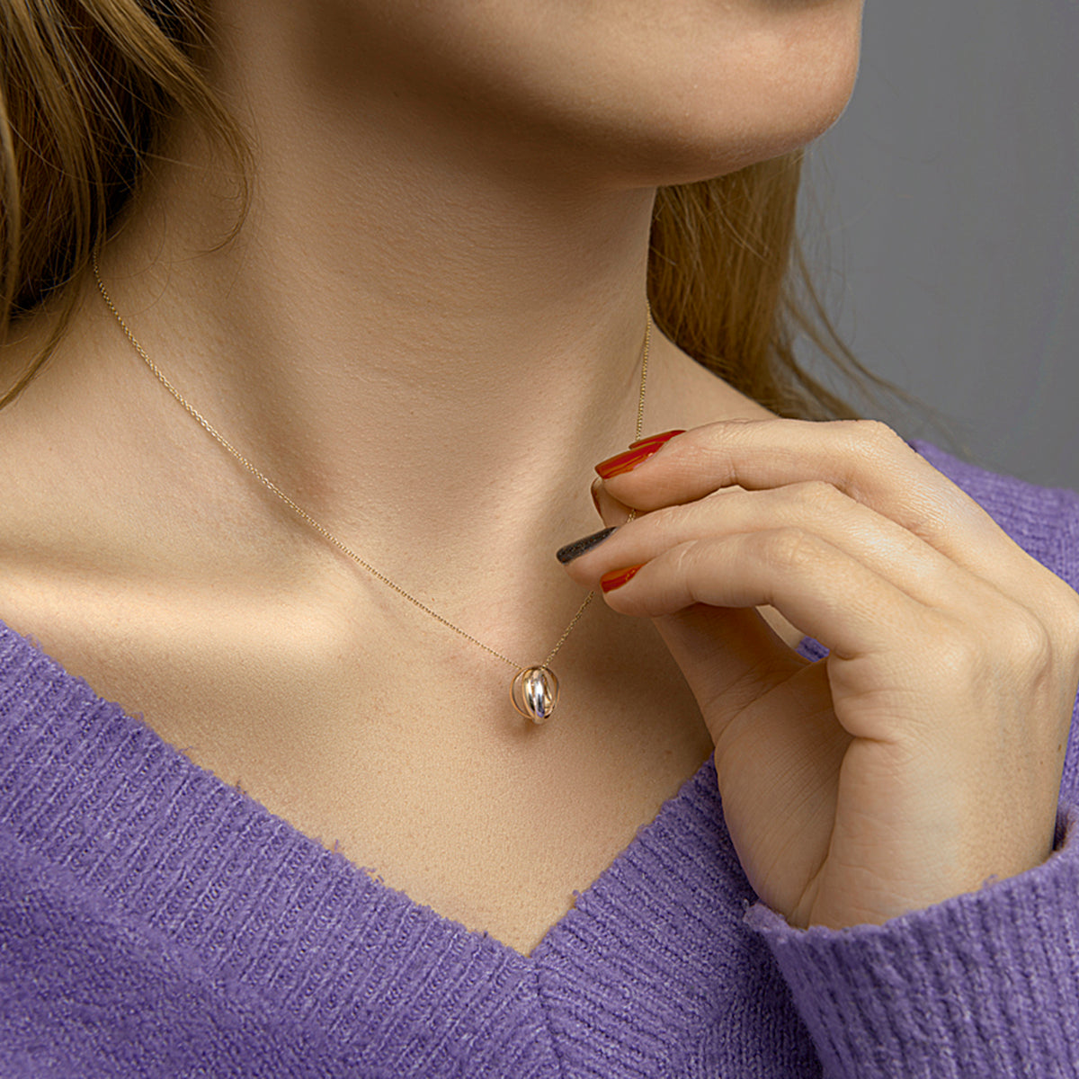 Hanger tricolor 14k tricolor goud