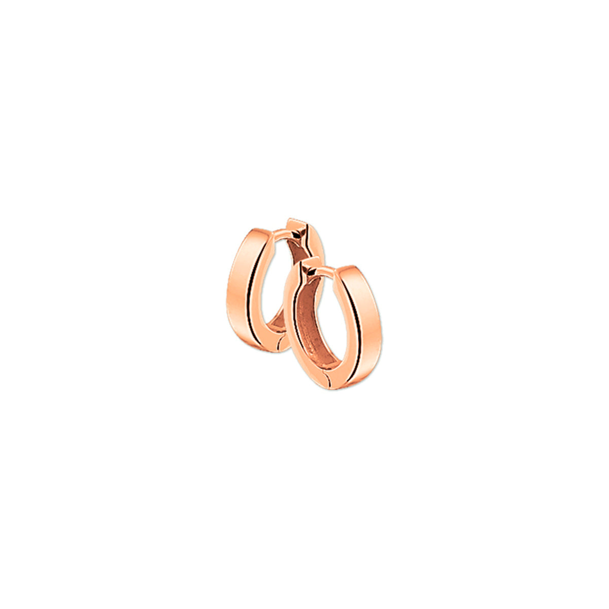 Klapoorringen 3,0 mm vlak 14k roségoud