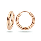 Oorringen 2,5 mm ronde buis 14k roségoud