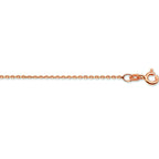 Collier anker gediamanteerd 1,1 mm 14k roségoud