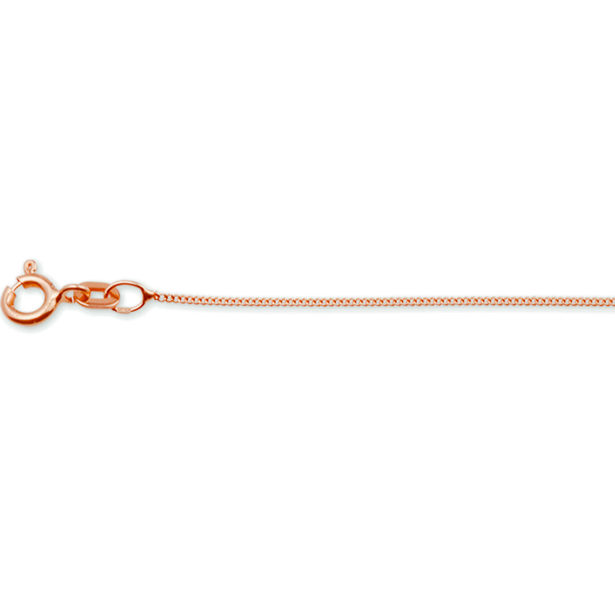 Collier gourmette 4-zijdes geslepen 0,8 mm 42 cm 14k roségoud