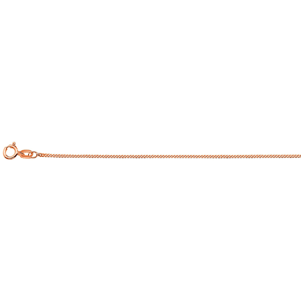 Collier gourmette 1,0 mm 14k roségoud
