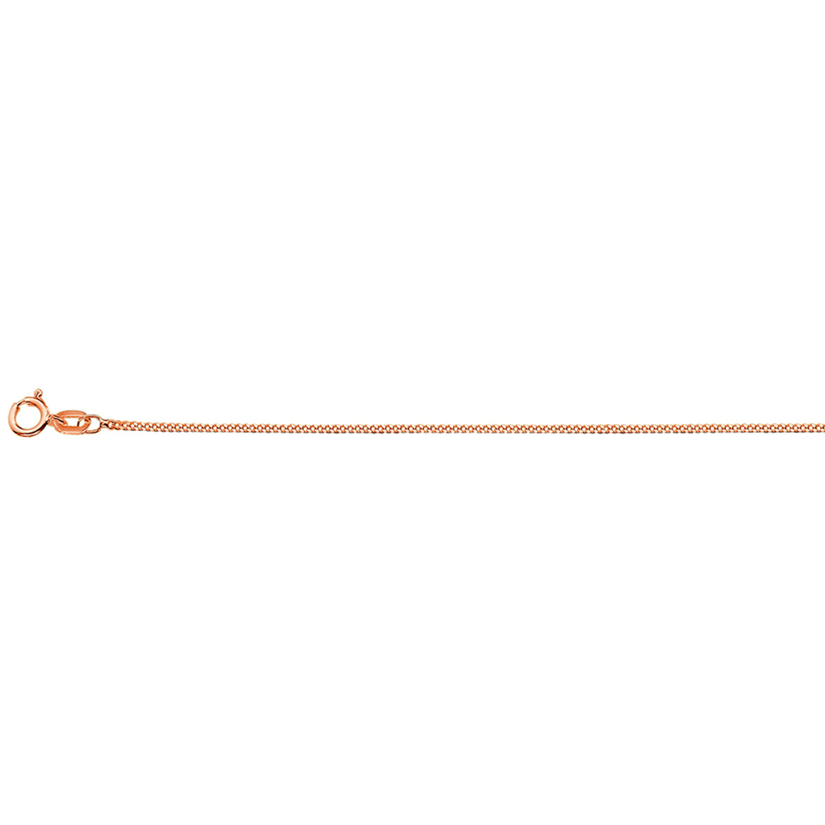 Collier gourmette 1,0 mm 14k roségoud