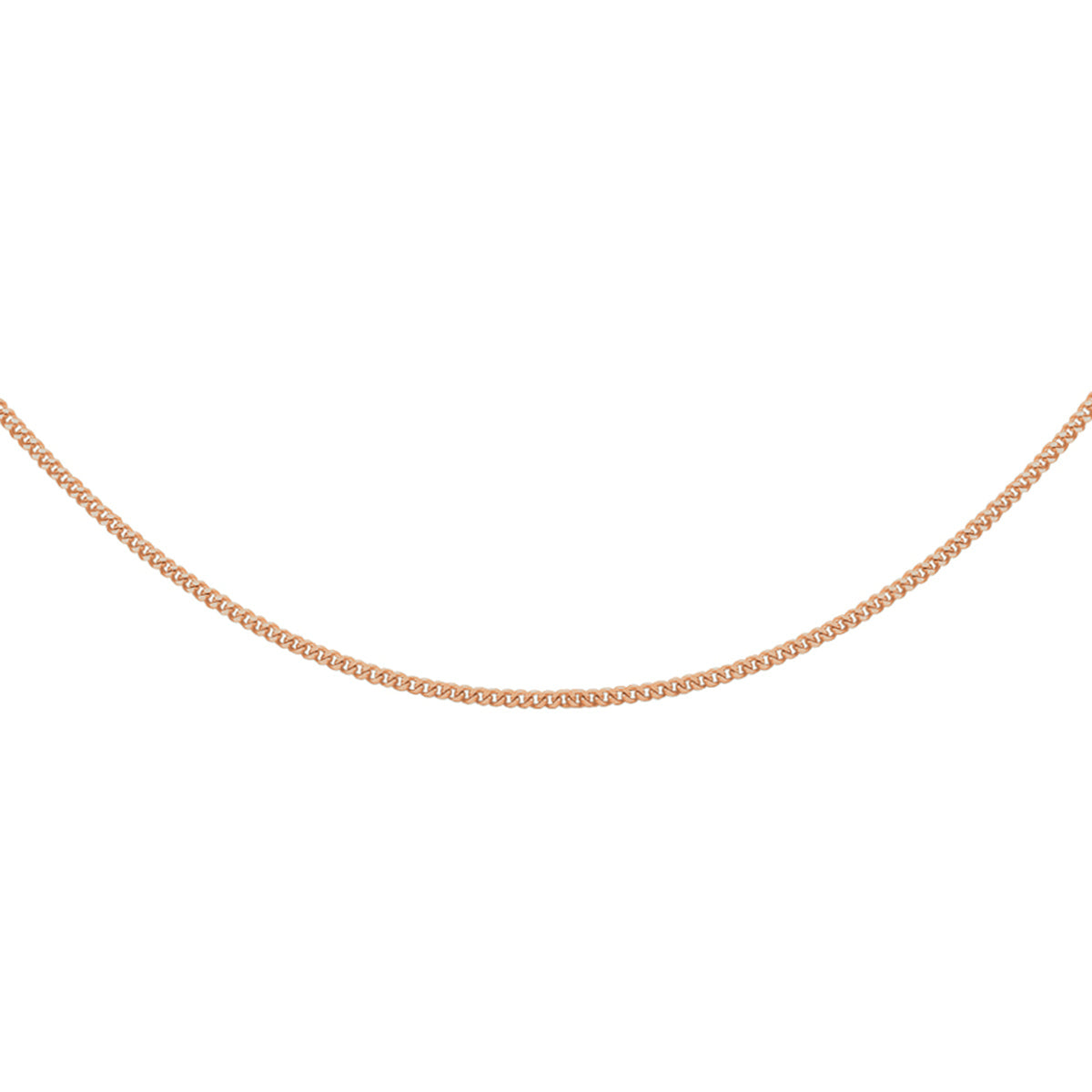 Collier gourmette 4-zijdes geslepen 1,2 mm 14k roségoud