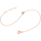 Armband zirkonia 16,5 - 17,5 - 18,5 cm 14k roségoud