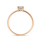 Ring zirkonia 14k roségoud