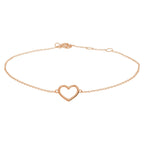 Armband hart 16 - 17 - 18 cm 14k roségoud