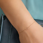 Armband hart 16 - 17 - 18 cm 14k roségoud