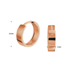 Klapoorringen 14k roségoud