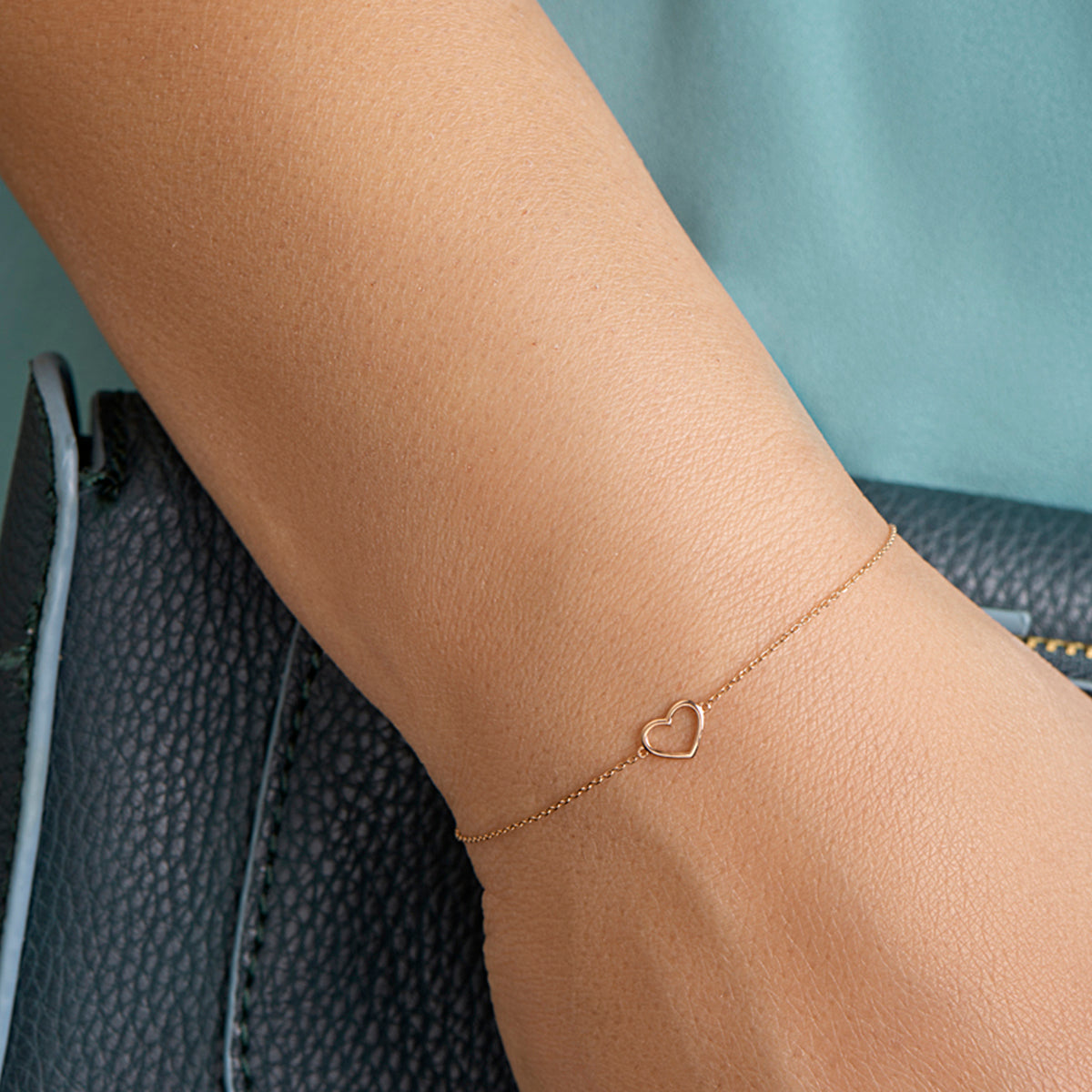 Armband hart 0,8 mm 16 - 17 - 18 cm 14k roségoud