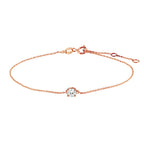 Armband zirkonia 0,8 mm 16,5 - 17,5 - 18,5 cm 14k roségoud