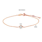 Armband zirkonia 0,8 mm 16,5 - 17,5 - 18,5 cm 14k roségoud