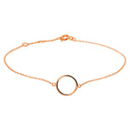 Armband rondje 16,5 - 17,5 - 18,5 cm 14k roségoud