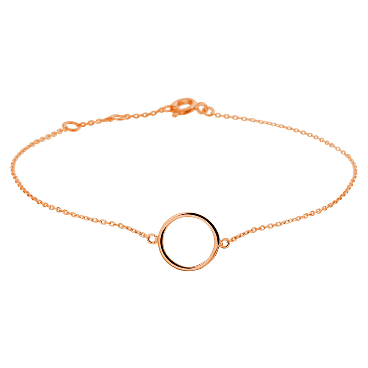 Armband rondje 16,5 - 17,5 - 18,5 cm 14k roségoud