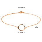 Armband rondje 16,5 - 17,5 - 18,5 cm 14k roségoud