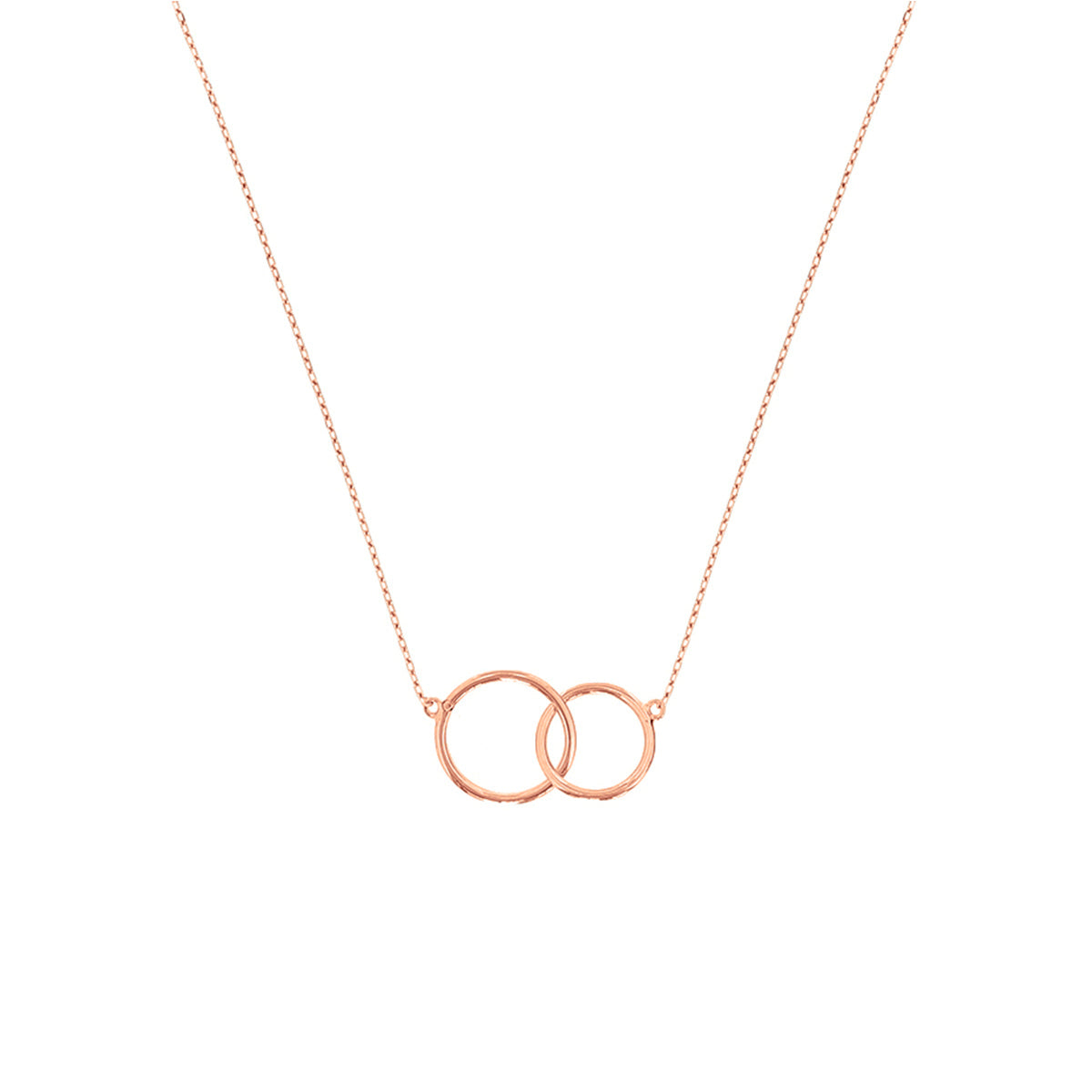Collier rondjes 40 - 44 cm 14k roségoud